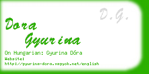 dora gyurina business card