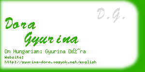 dora gyurina business card